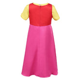 Kids Children Heidi: A Girl of the Alps Heidi Red Pink Dress Outfits Cosplay Costume